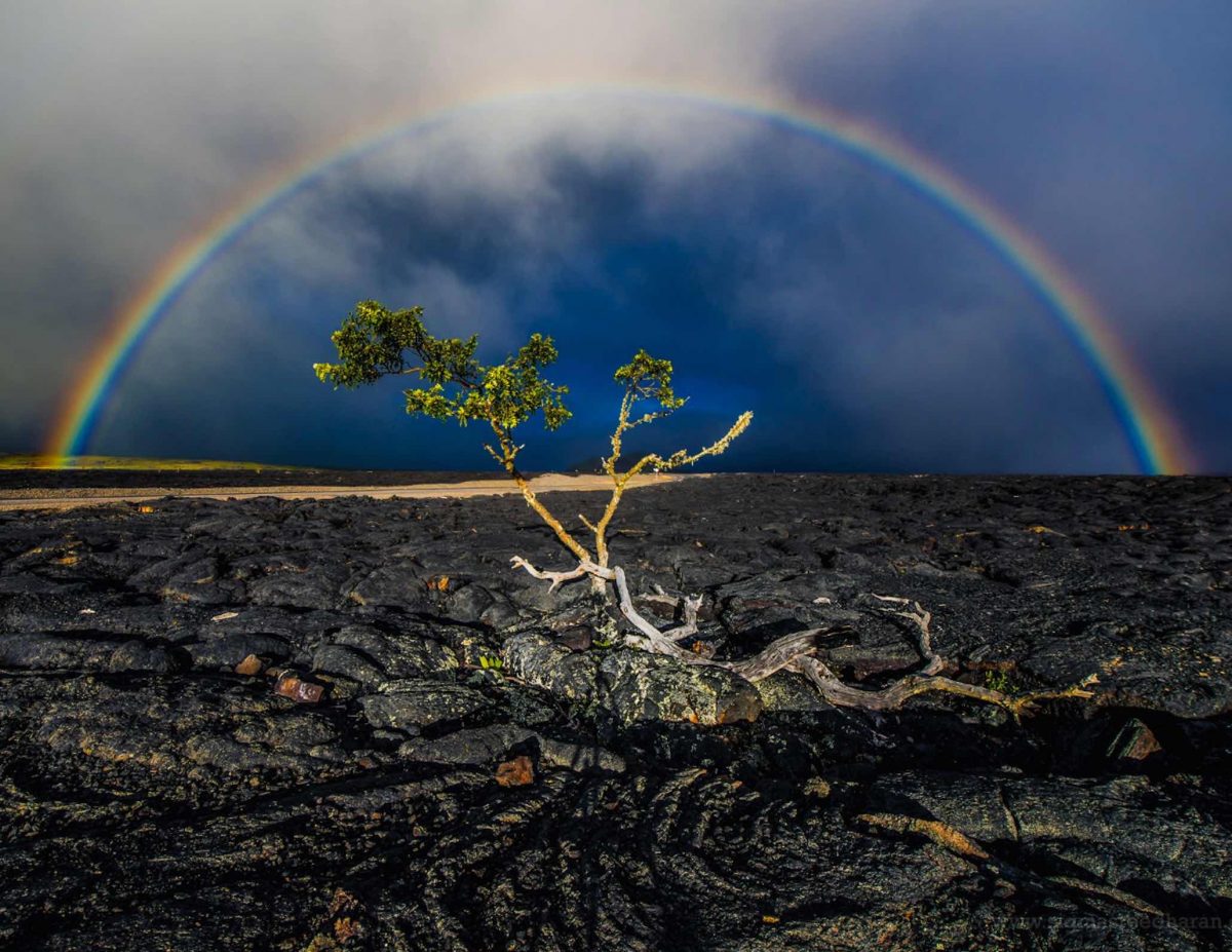 Rainbow in Hawaii Volcanoes National Park