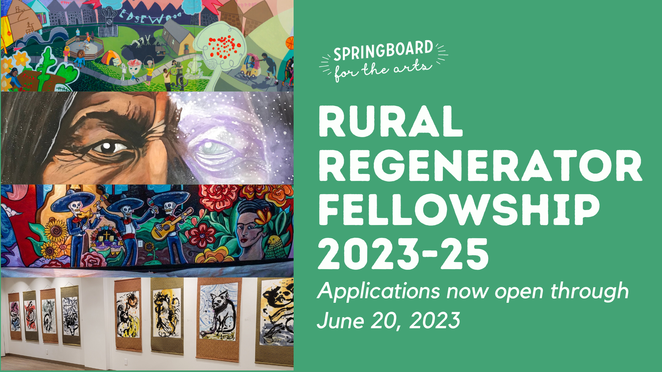 Springboard for the Arts offers the Rural Regenerator Fellowship. Applications due June 20.
