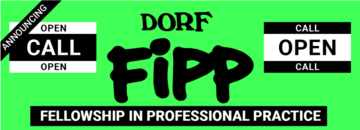 DORF announces call for Fellowship in Professional Practice, offering honorarium, mentorship, and more!